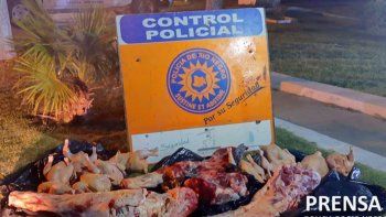 lo atraparon transportando mas de 100 kilos de carne ilegal