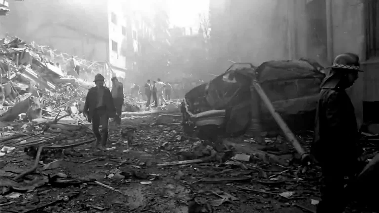 Gran devastación provocó el atentado terrorista contra la sede diplomática del Estado israelí.