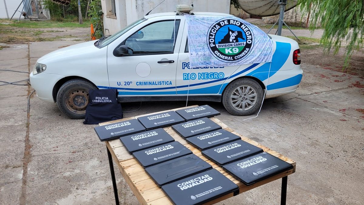 Recuperaron notebooks que habían sido robadas de una escuela rionegrina