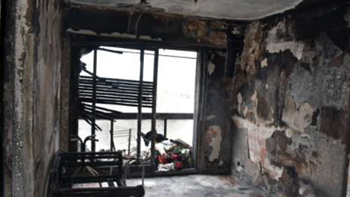 Los detalles del incendio de la casa de Pettinato: impactantes imágenes