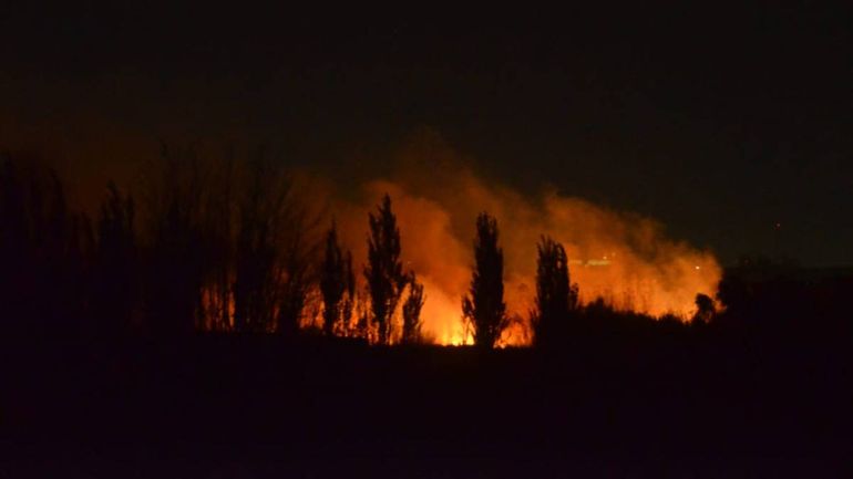 Impresionante imagen del gigantesco incendio en el Tercer Puente.