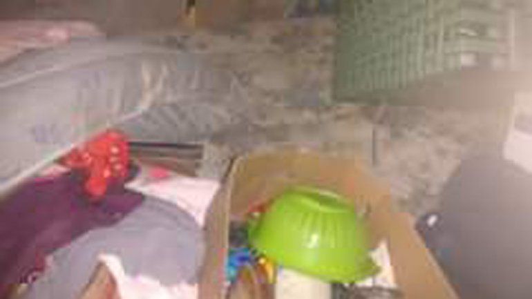 Las pertenencias quedaron en el patio de una vecina.&nbsp;