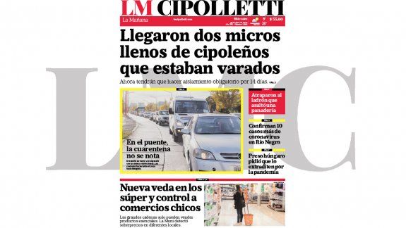 la edicion impresa de lm cipolletti de hoy