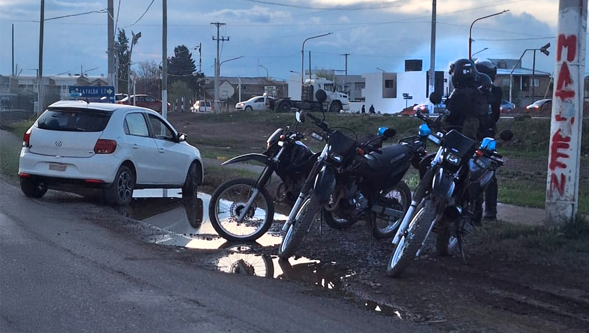 En Circunvalación casi Ruta Chica, un control eficiente.