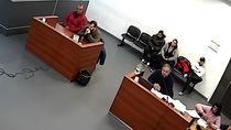 Ortega, arriba a la izquierda de campera bordó, confesó que fue autor del crimen, pero que fue en defensa propia. 