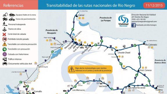Alerta por vientos intensos en centro y oeste de Río Negro