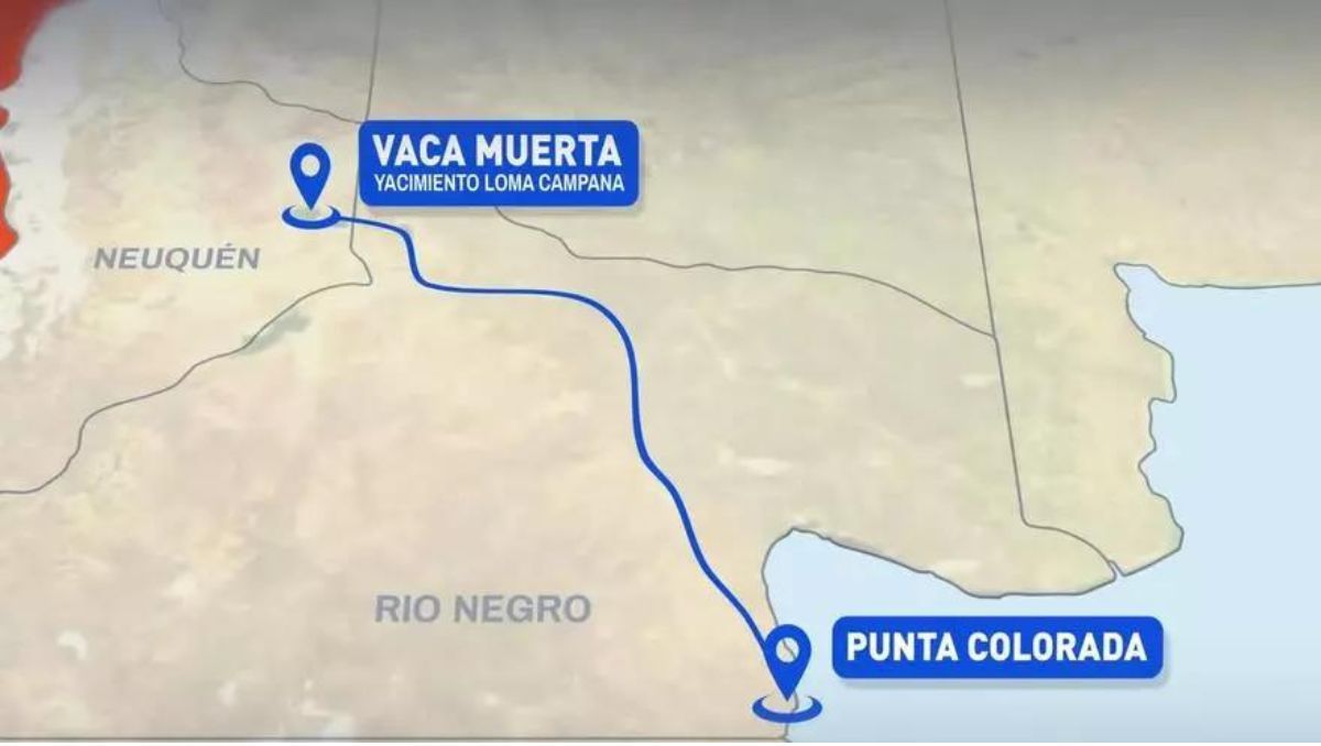 Oleoducto en Sierra Grande