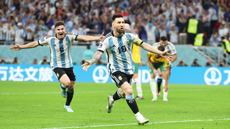 El golazo de Messi para abrir un partido cerrado ante Australia