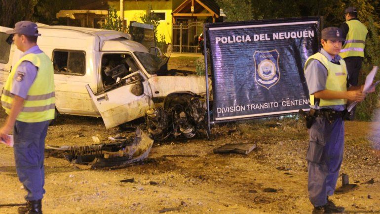 Un muerto en un tremendo choque en Centenario