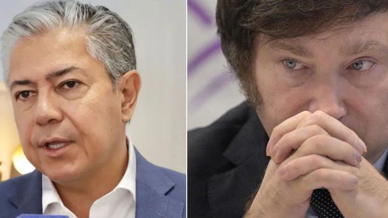 Gobernador Rolando Figueroa y el presidente Javier Milei