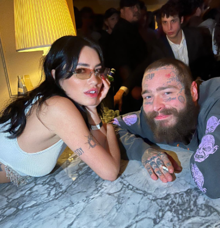 Lali Espósito conoció a Post Malone después de un show que el rapero dio en Qatar.
