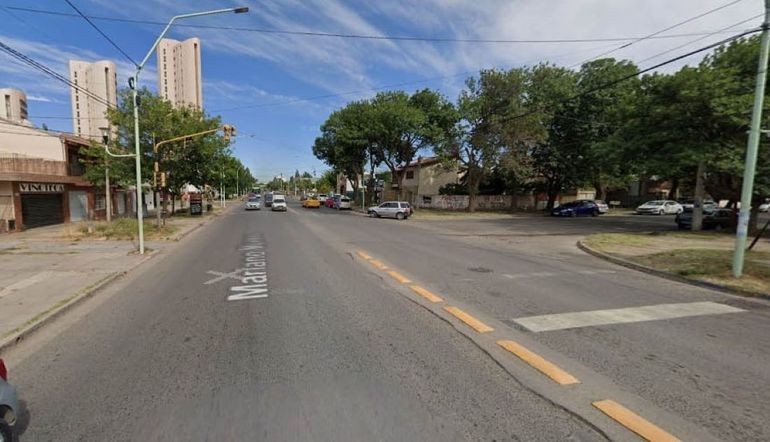 La esquina donde ocurrió el trágico accidente en el que murió el joven empleado municipal. 
