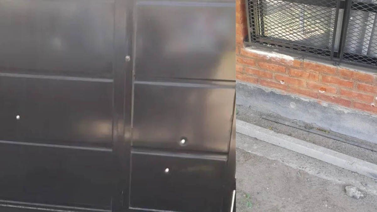 Los balazos impactaron en el portón y en la pared del frente. Pero también destruyeron vidrios, atravesó una ventana y dañó un termotanques. No hubo heridos de milagro.&nbsp;