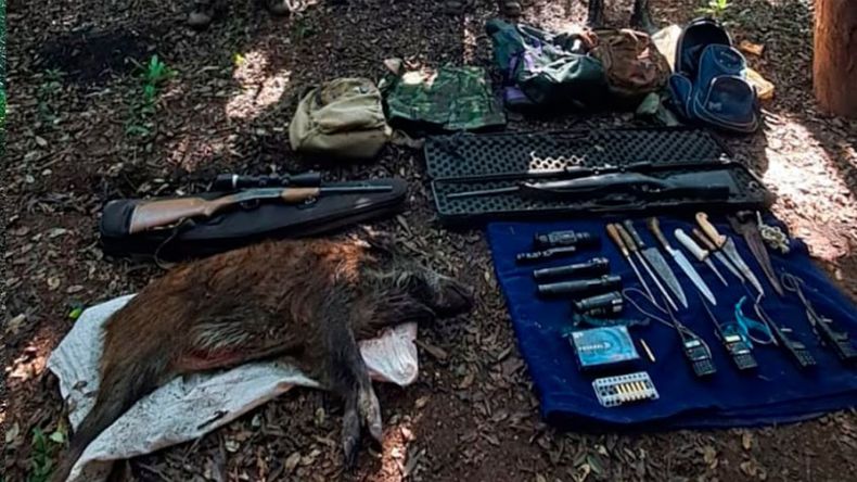 Atraparon a cazadores en un Parque Nacional: mataron jabalíes, ciervos y carpinchos