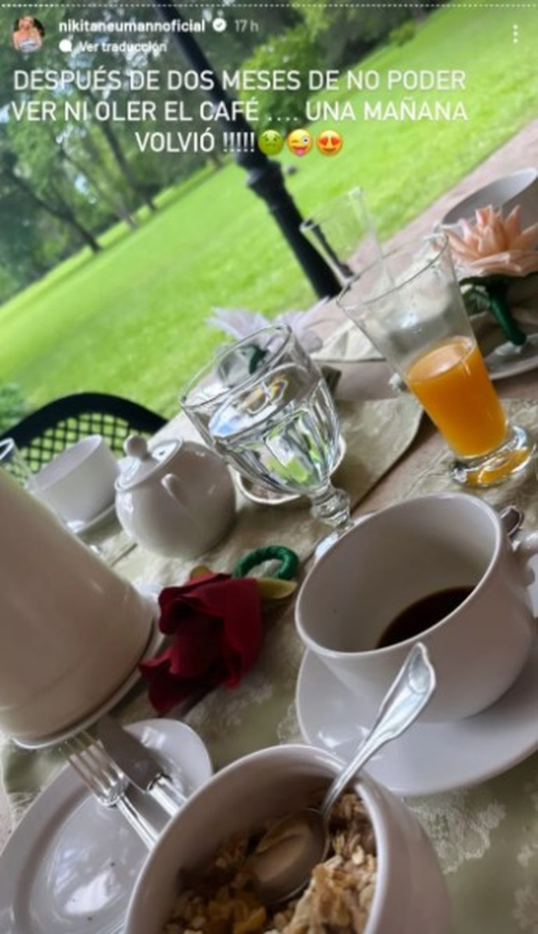 Nicole Neumann reveló que los primeros meses del embarazo no pudo consumir café.