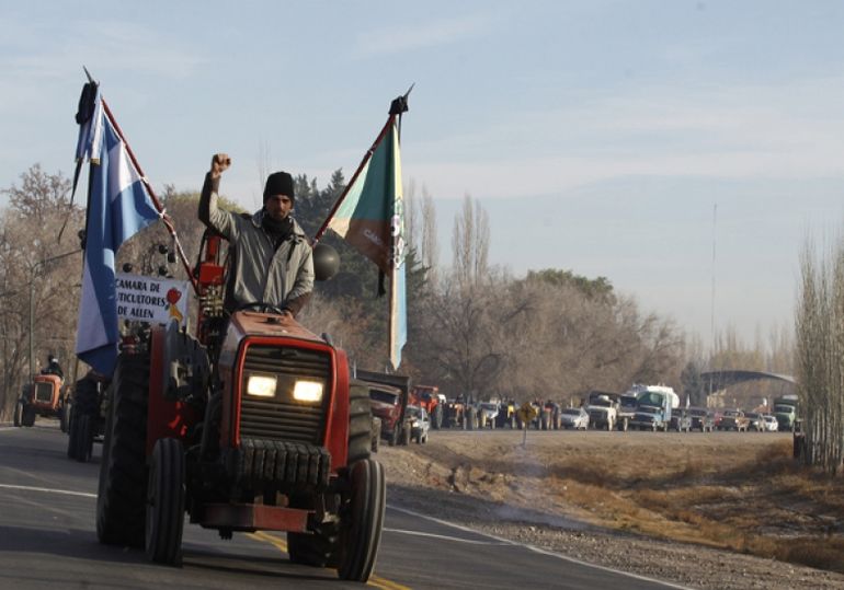 Una de las tantas protestas de estos últimos años de los productores