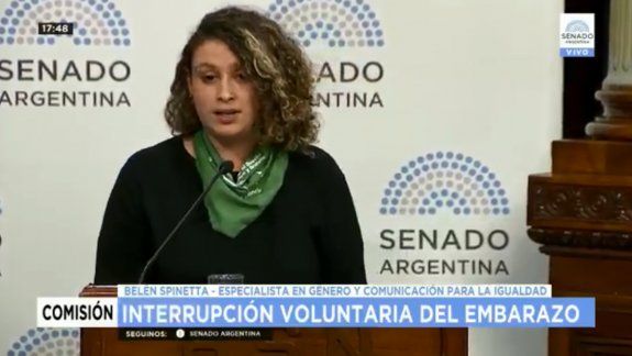 Una rionegrina expuso a favor del aborto legal en el Senado