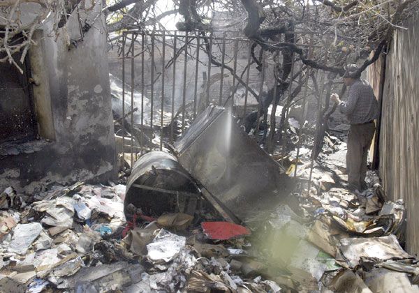 Incendio en casa de recolector de cartón