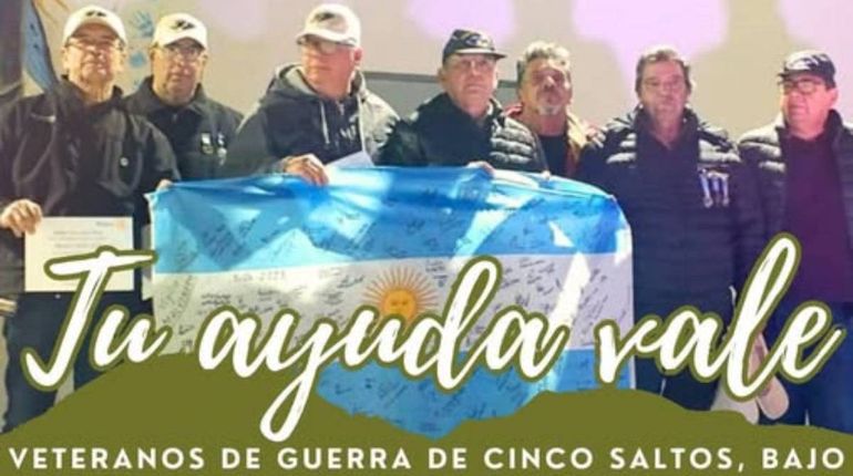Los veteranos de guerra de Cinco Saltos siempre listos para ayudar.