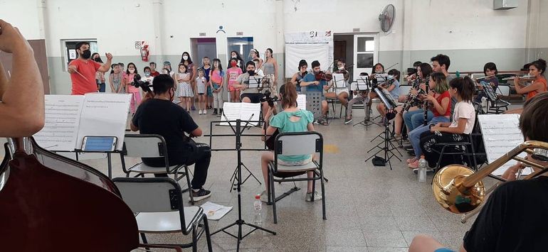 La orquesta escolar por ahora dejó de funcionar.