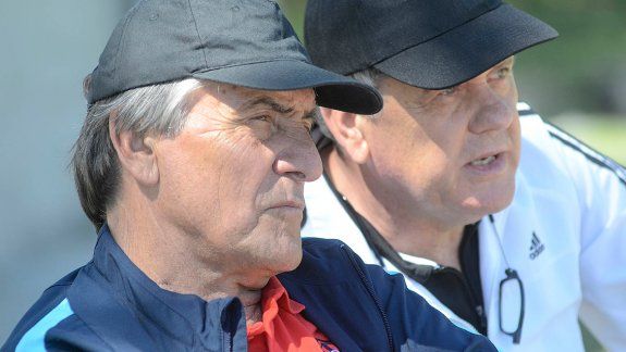 Tocalli interactuó con Cesarín durante la prueba de jugadores.