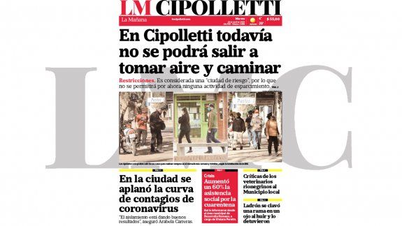la edicion impresa de lm cipolletti de hoy