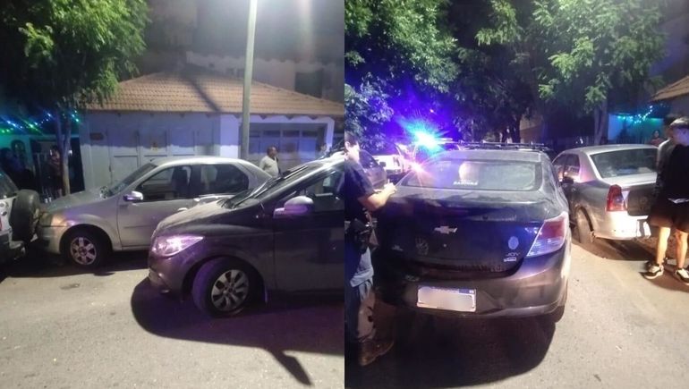 Hizo un desastre: borracho perdió el control de su auto y chocó a otros tres estacionados