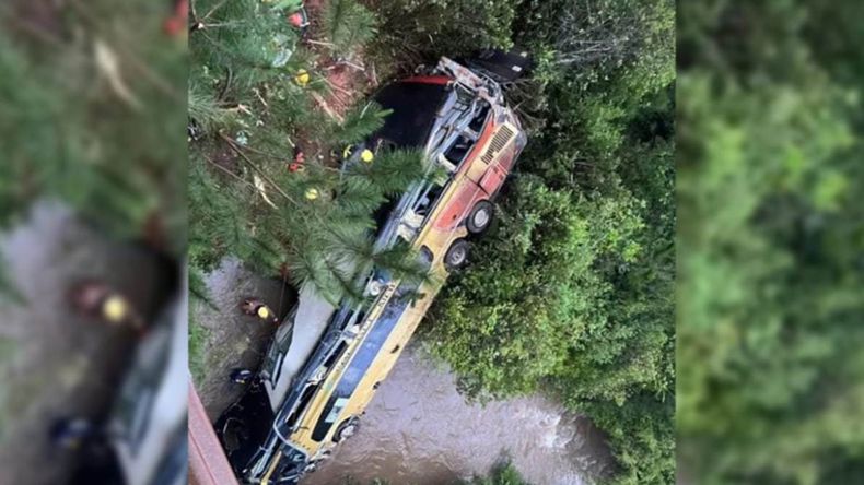 El colectivo que cayó al arroyo en Misiones dejó 7 víctimas fatales y varios heridos en grave estado. | LMCipolletti.com El colectivo que cayó al arroyo en Misiones dejó 7 víctimas fatales y varios heridos en grave estado.