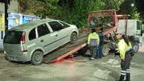 Uno de los vehículos secuestrados por alcoholemia positiva.
