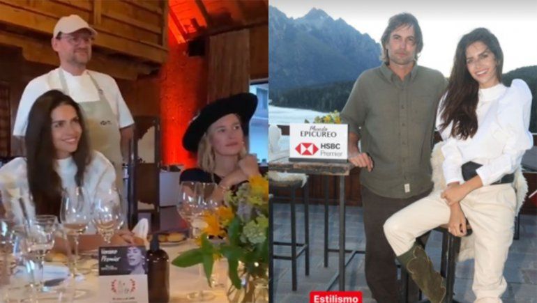 Zaira Nara y Christophe Krywonis comieron juntos en el Llao Llao