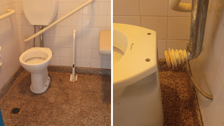 En la ESRN 17, Educación se había comprometido a finalizar la adaptación de un baño para un alumno con movilidad reducida, sin embargo la obra no fue finalizada. En la ESRN 17, Educación se había comprometido a finalizar la adaptación de un baño para un alumno con movilidad reducida, sin embargo la obra no fue finalizada.