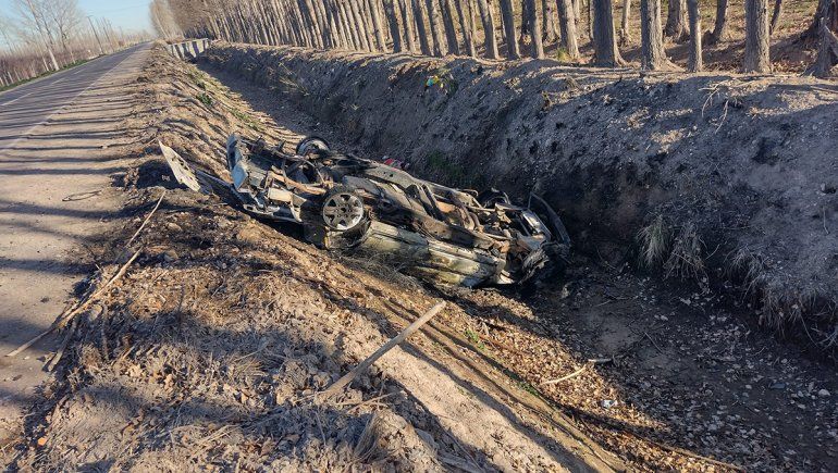 Tragedia: un hombre murió calcinado tras volcar sobre la Ruta 65