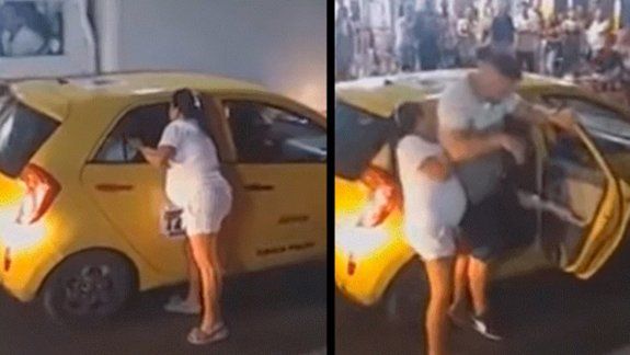 Una mujer embarazada sorprendió a su marido con una amante