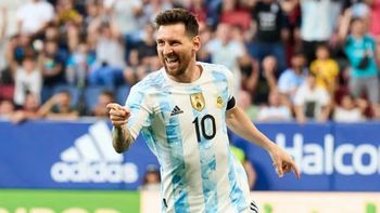 Argentina goleó a Estonia con cinco goles de Messi. Foto: TyC Sport 