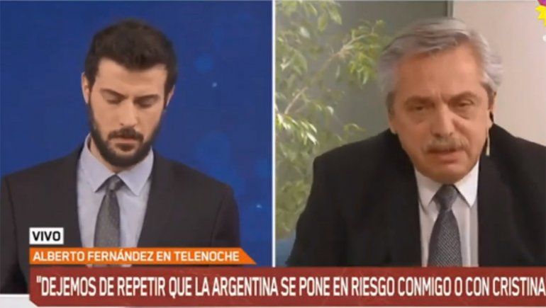 Alberto Fernández incomodó a Diego Leuco mientras lo entrevistaba