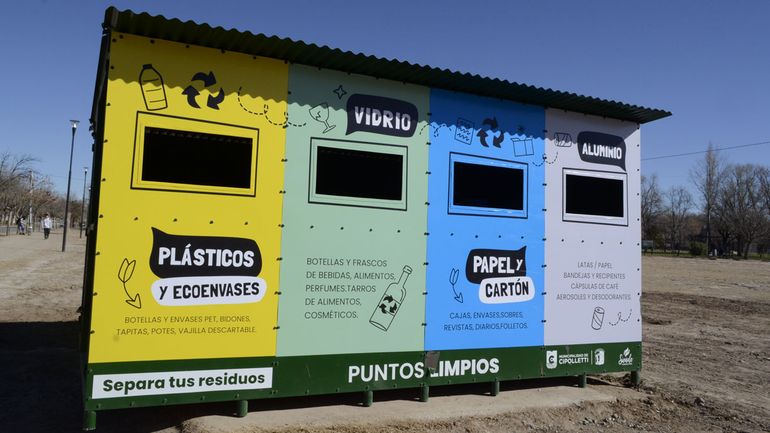 El punto de reciclado, había sido colocado en agosto de 2025.