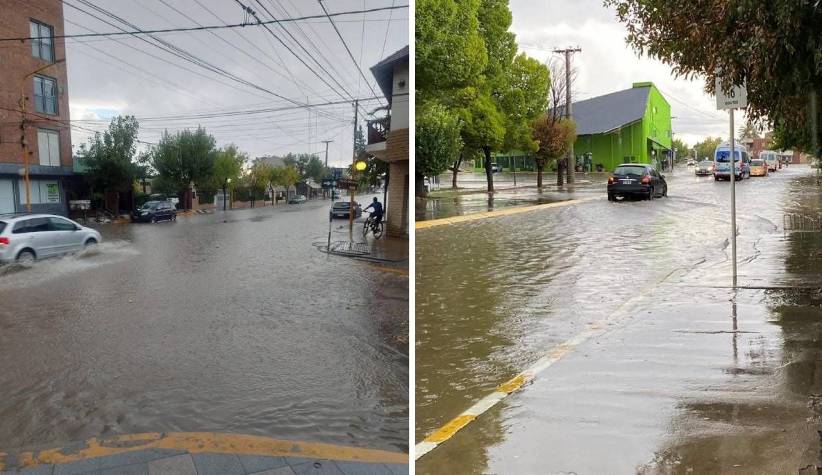 Las imágenes del temporal en el Alto Valle difundidas por los vecinos.