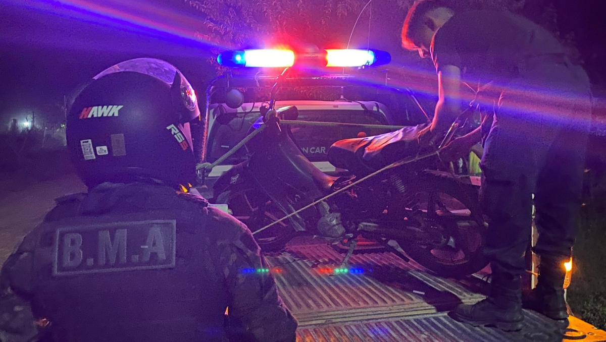 Un importante despliegue policial se llevó adelante en Cinco Saltos, con participación de efectivos cipoleños.