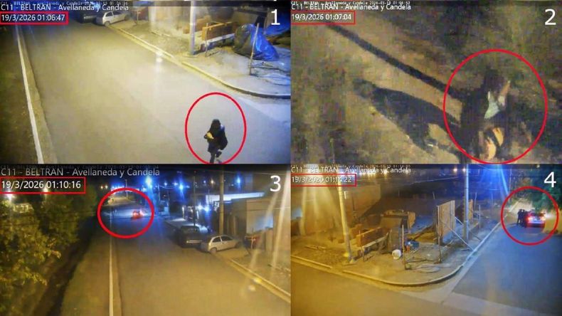 El robo fue advertido a través de cámaras de seguridad del 911. | LMCipolletti.com El robo fue advertido a través de cámaras de seguridad del 911.