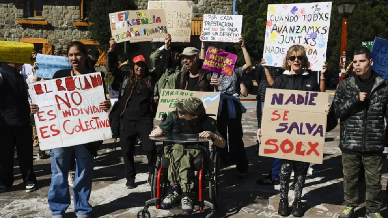 La movilización estuvo encabezada por protagonizada por personas con discapacidad