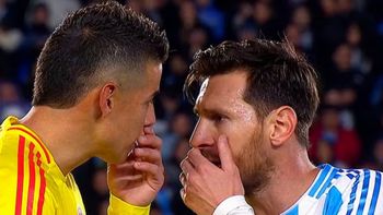 James Rodríguez y Lionel Messi