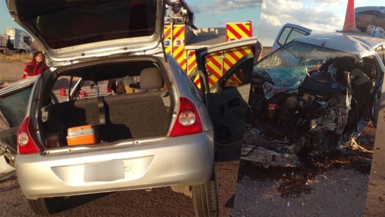 Choque frontal entre un camión y un auto: una persona murió