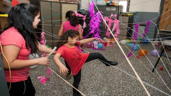 Los visitantes más chicos se divirtieron en los juegos&nbsp;