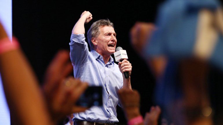 Mauricio Macri celebró en el búnker de Cambiemos