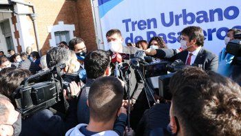 di tella, presente en el viaje inaugural del tren del valle a plottier