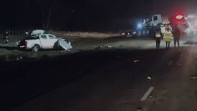 Triple choque en Trayayén . (Imagen captura de video) | LMCipolletti.com Triple choque en Trayayén . (Imagen captura de video)