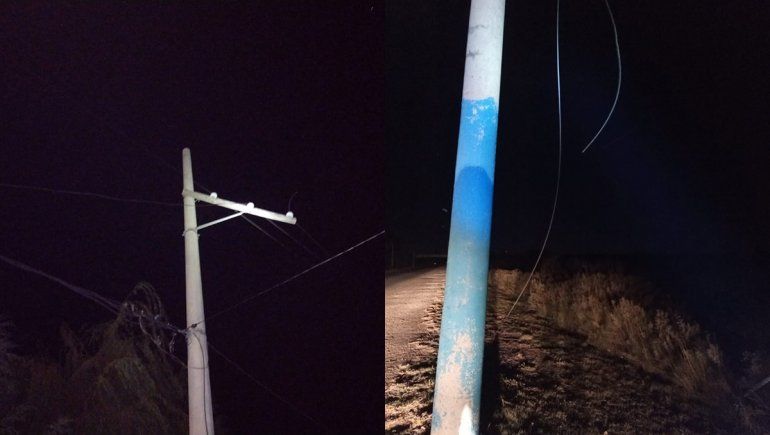 Siete barrios de Roca se quedaron sin luz por el robo de cables