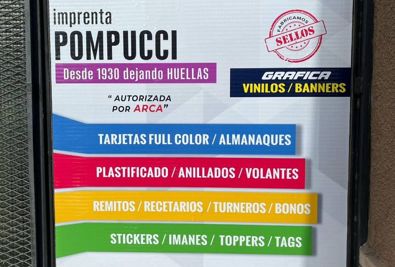 La histórica imprenta Pompucci de calle Teniente Ibáñez. La histórica imprenta Pompucci de calle Teniente Ibáñez.