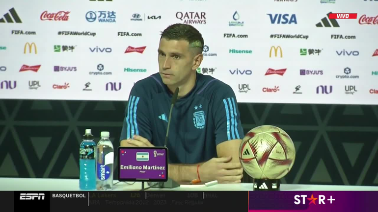 Dibu Martínez: Ellos son favoritos, pero nosotros tenemos al mejor del mundo