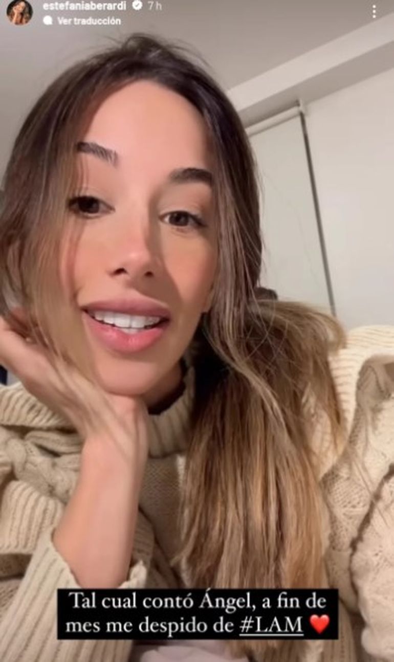 Estefi Berardi confirmó que no seguirá en el panel de LAM.